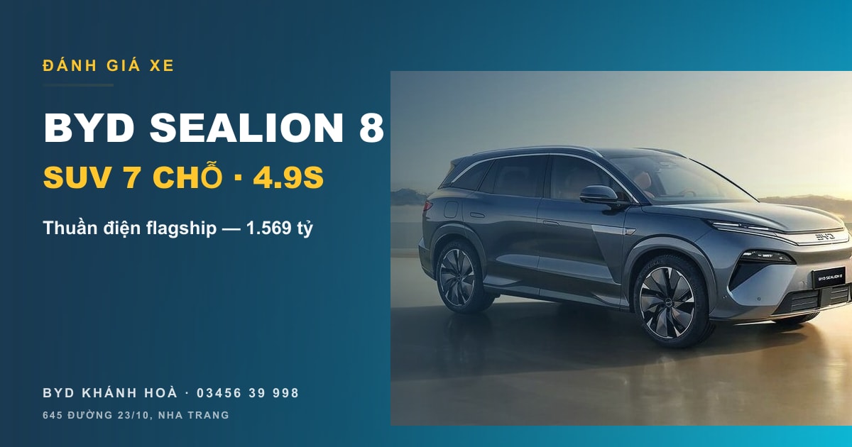Đánh giá BYD Sealion 8 — SUV điện 7 chỗ, 4.9 giây 0-100
